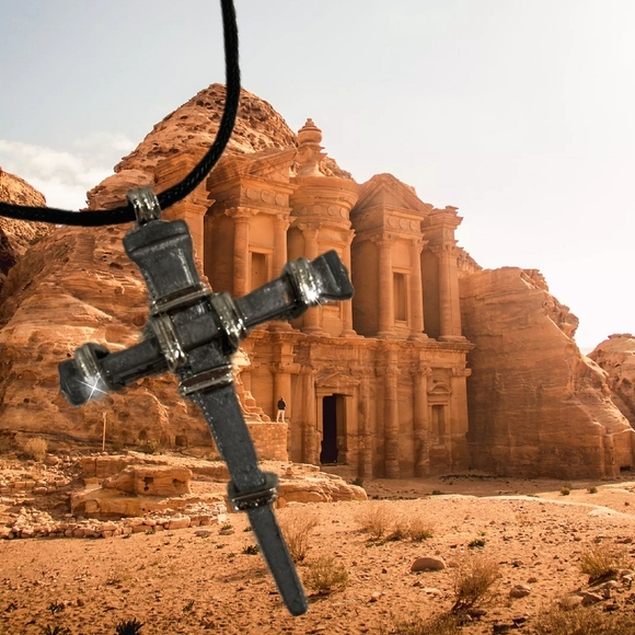 Cross of Nails Pewter Pendant - Picture 3 of 9